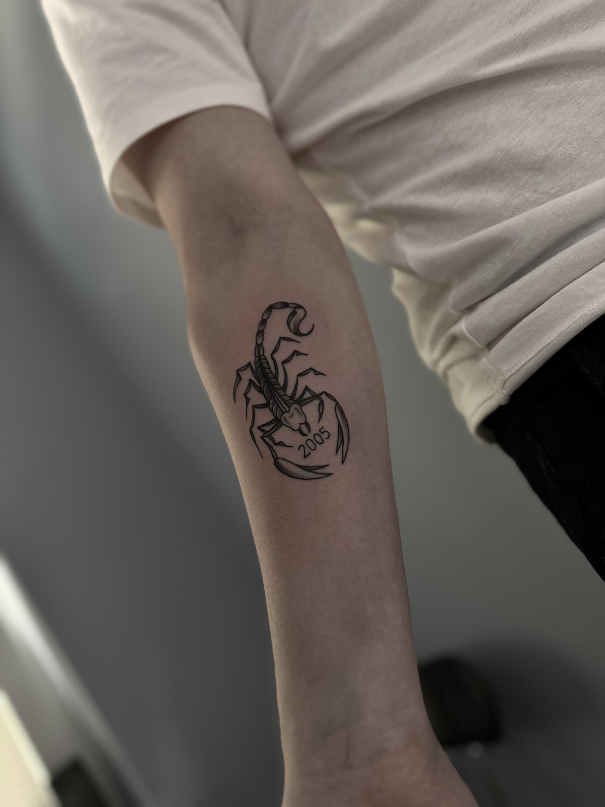Tatuaż skorpion w stylu old school - KWADART Łódź